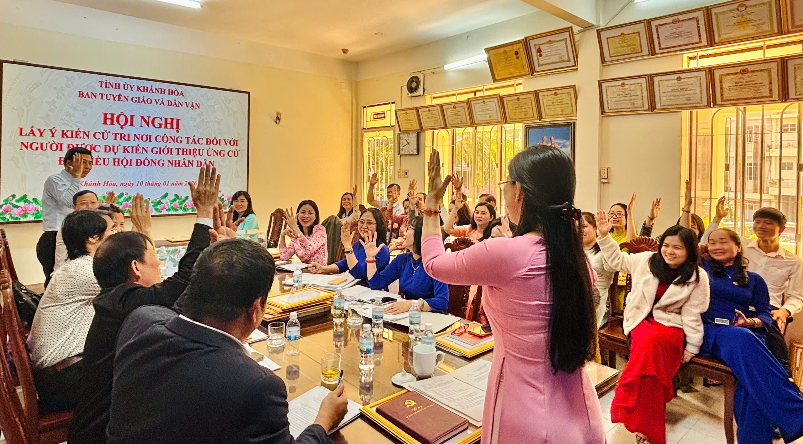 Ban Tuyên giáo và Dân vận Tỉnh ủy tổ chức Hội nghị lấy ý kiến cử tri nơi công tác đối với người được dự kiến giới thiệu ứng cử đại biểu Hội đồng nhân dân